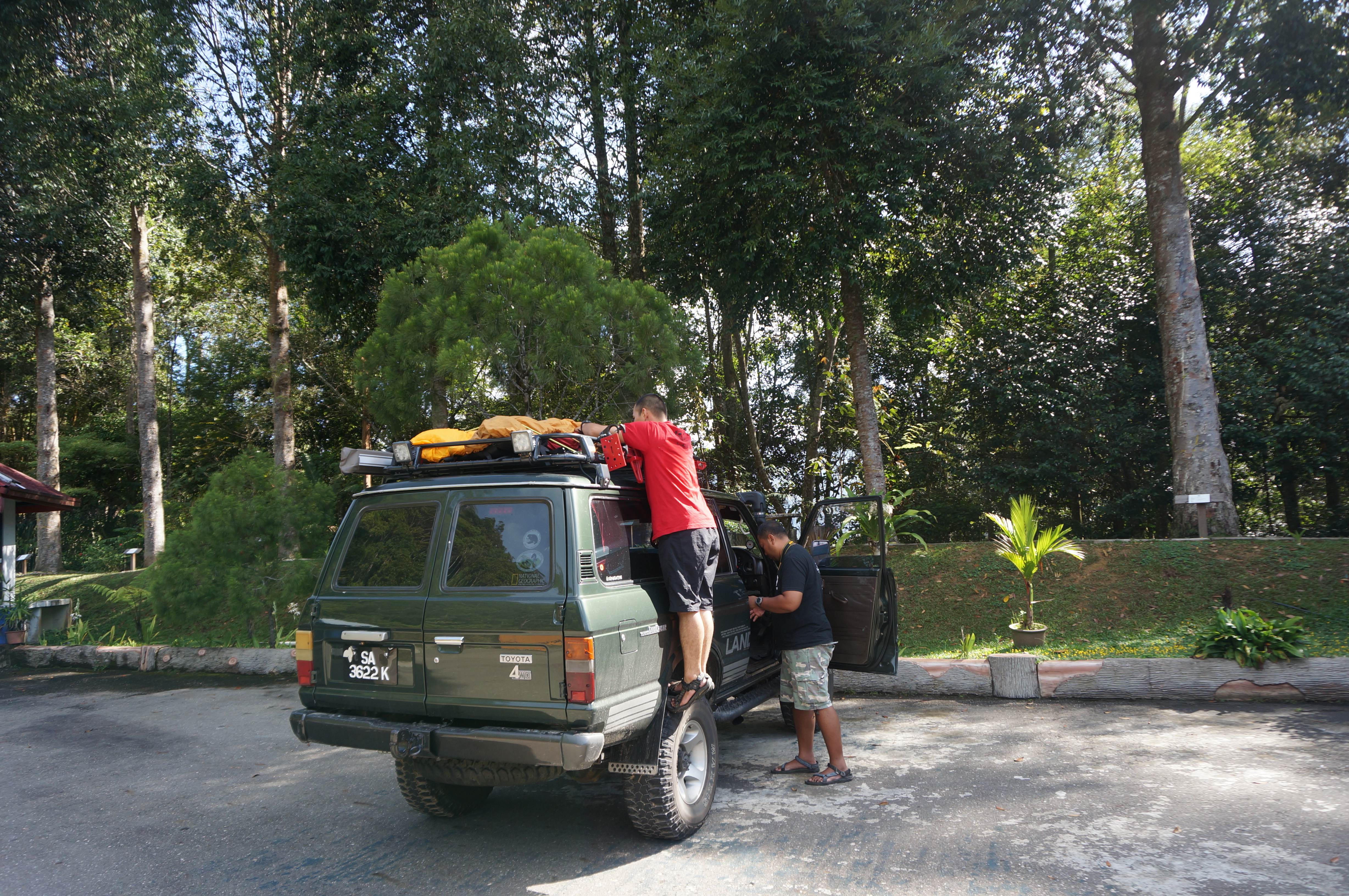 4WD on the access road through the interior